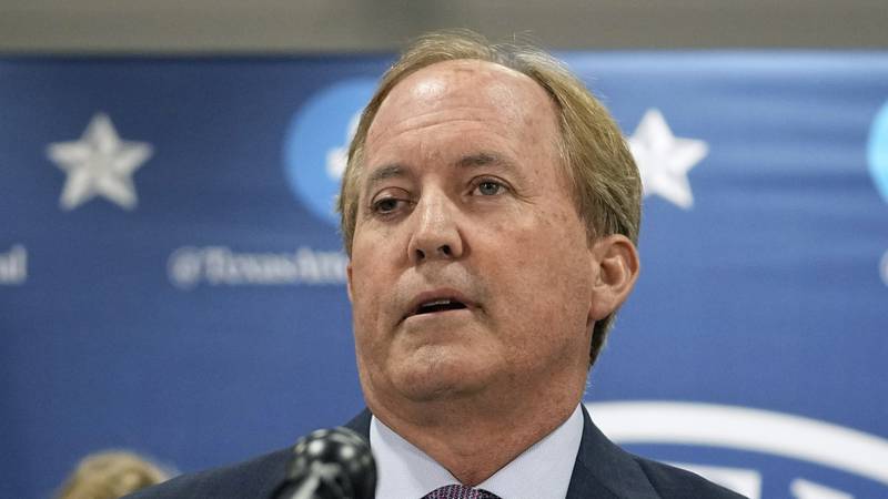 FILE - Texas Attorney General Ken Paxton makes a statement at his office, May 26, 2023, in...